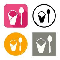 Spoon and Napkin Vector Icon