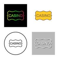 icono de vector de signo de casino