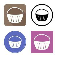 icono de vector de muffin de chocolate