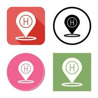 Hotel Location Vector Icon