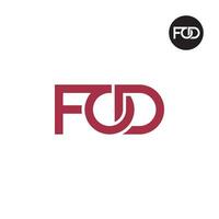 Letter FOD Monogram Logo Design vector