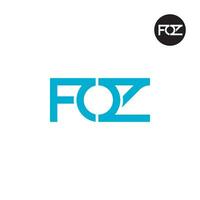 Letter FOZ Monogram Logo Design vector