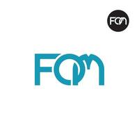 Letter FOM Monogram Logo Design vector