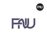 Letter FNU Monogram Logo Design vector