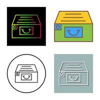 icono de vector de archivador