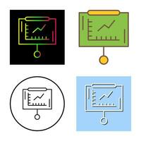 Line Graph Vector Icon