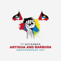 Antigua and Barbuda independence day is celebrated every year on November 1, design with antigua flag. Vector illustration