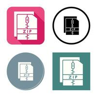 Zip File Vector Icon