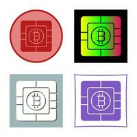 Bitcoin Chip Vector Icon