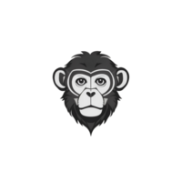 aap hoofd logo illustratie PNG transparant achtergrond ai generatief