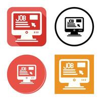 Online Job Vector Icon