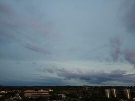 Aerial View of Illuminated Luton City of England UK after Sunset During Night of Summer. Image Was Captured with Drone's Camera on Sep 1st, 2023 photo