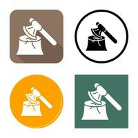 Wood Axe Vector Icon