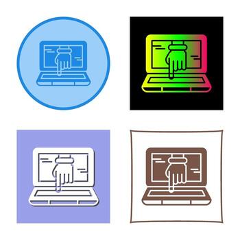 Computer Hacking Vector Icon