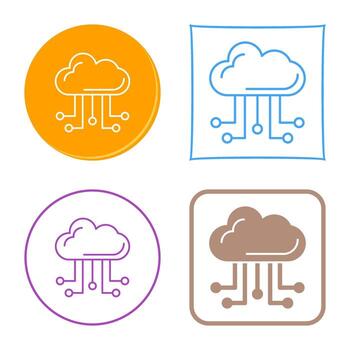 icono de vector de computación en la nube