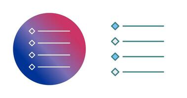 Unique Bulleted list Vector Icon