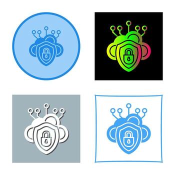 Cloud Security Vector Icon