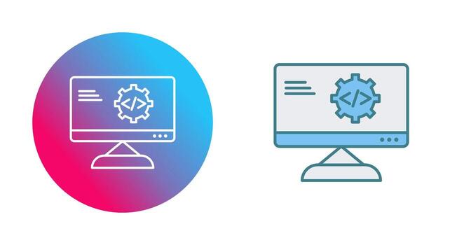 Unique Code Optimization Vector Icon