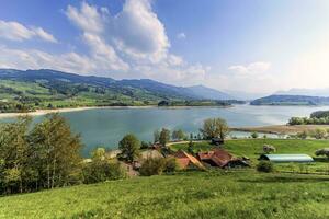 Lake of Gruyere, Switzerland photo