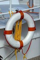 Life preserver on a boat photo