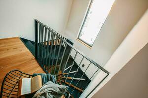 Indoors stairs view photo