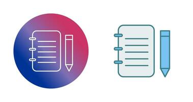 icono de vector de bloc de notas único