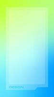 Futuristic vertical gradient background. Social media frame vector illustration.