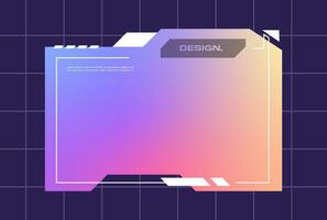 Futuristic pop up interface illustration. Video overlay element. vector