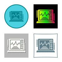 icono de vector de monitor de electrocardiograma