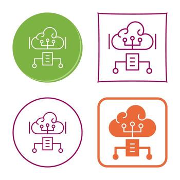 icono de vector de computación en la nube