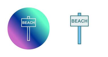 Beach Sign Vector Icon