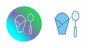 Spoon and Napkin Vector Icon
