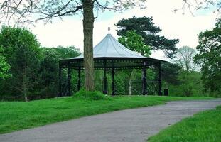 Low Angle View of Wardown Museum Public Park of Luton, England UK. Image Captured on May 10th, 2023 photo
