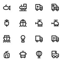 Bundle of Auto Bold Line Icons vector