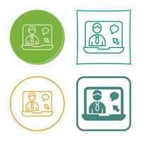 Online Interview Vector Icon
