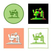 Office Desk Vector Icon