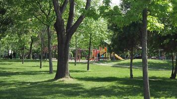 empty Colorful playground at local park video