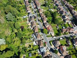 Aerial footage of Housing District of Luton City of England, UK photo