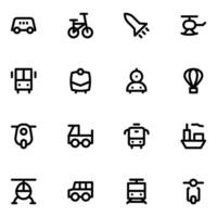 Collection of Banking and Trading Bold Line Icons vector