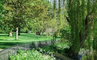 Low Angle View of Wardown Museum Public Park of Luton, England UK. Image Captured on May 10th, 2023 photo