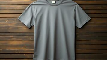Photo gray tshirts with copy space mockup Generative AI