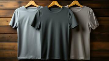 foto gris camisetas con Copiar espacio Bosquejo generativo ai