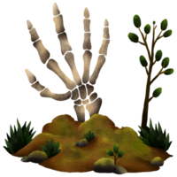 skelett hand stigande png