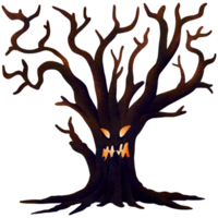 Halloween spaventoso albero png