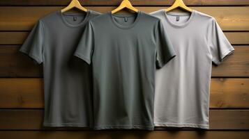 foto gris camisetas con Copiar espacio Bosquejo generativo ai
