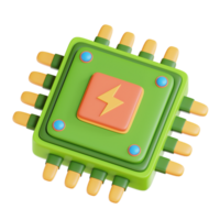 Microprocessor 3D Illustration png