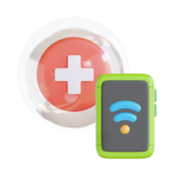 Gesundheitsfürsorge App 3d Illustration png