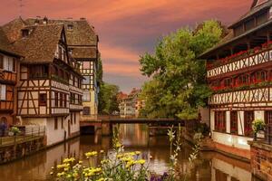 Half-timbered houses in Petite France, Strasbourg, France photo