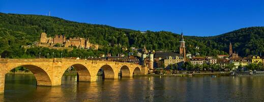 Karl Theodor or old bridge and castle, Heidelberg, Germany photo