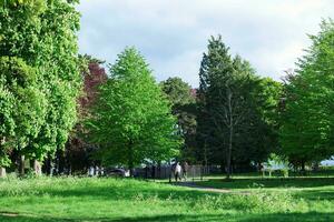 Low Angle View of Wardown Museum Public Park of Luton, England UK. Image Captured on May 10th, 2023 photo